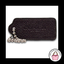 Load image into Gallery viewer, COACH HANG TAG Bag Charm Keychain Fob New York Oxblood Pebbled Leather 2.25"
