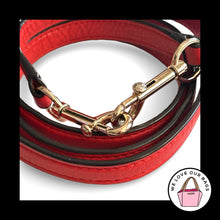 Load image into Gallery viewer, COACH BAG STRAP Red Pebbled Leather Gold Replacement Purse Crossbody Shoulder
