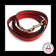 Load image into Gallery viewer, COACH BAG STRAP Red Pebbled Leather Gold Replacement Purse Crossbody Shoulder
