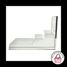 Load image into Gallery viewer, Rare Large VINTAGE COACH STORE DISPLAY 3 Tier Mirrored Shelves Countertop Stand
