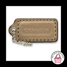 Load image into Gallery viewer, COACH HANG TAG 2" Bag Charm Keychain Fob Sand Taupe Light Brown Leather Nickel
