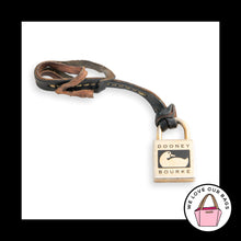 Load image into Gallery viewer, VINTAGE Y2K DOONEY &amp; BOURKE Duck Black Brown Leather Bag Charm Hang Tag Keychain
