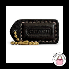 Load image into Gallery viewer, COACH Y2K VINTAGE Hang Tag 1.5" Chestnut Brown Leather Bag Charm Fob Brass Small
