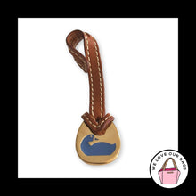 Load image into Gallery viewer, VINTAGE Y2K DOONEY &amp; BOURKE Blue Duck Brown Leather Fob Bag Charm Hang Tag
