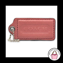 Load image into Gallery viewer, COACH HANG TAG 2.5" Pink Bag Charm Keychain Fob Leather Nickel Large
