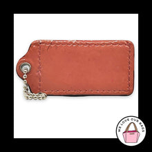 Load image into Gallery viewer, COACH HANG TAG 2.5" Pink Bag Charm Keychain Fob Leather Nickel Large
