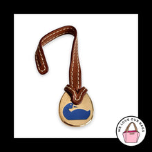 Load image into Gallery viewer, VINTAGE Y2K DOONEY &amp; BOURKE Bag Charm Hang Tag Blue Duck Brown Leather Fob
