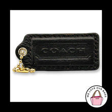 Load image into Gallery viewer, COACH HANG TAG 2.25" Bag Charm Keychain Fob Mahogany Brown  Leather Brass Large
