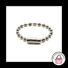 Load image into Gallery viewer, New COACH 3" Embossed BALL CHAIN 2.4mm Silver Nickel Metal Bag Hang Tag Charm
