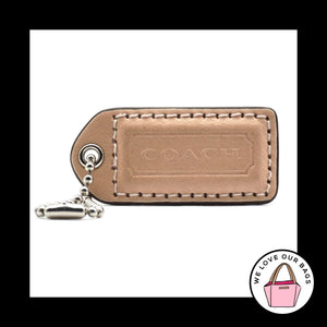 2" Y2K VINTAGE COACH Natural Light Saddle Leather Fob Bag Charm Keychain HangTag