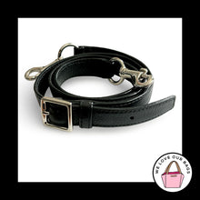 Load image into Gallery viewer, VINTAGE COACH BAG STRAP Black Pebbled Leather Replacement Purse Shoulder Nickel

