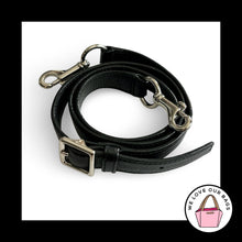 Load image into Gallery viewer, VINTAGE COACH BAG STRAP Black Pebbled Leather Replacement Purse Shoulder Nickel
