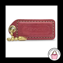 Load image into Gallery viewer, COACH Y2K VINTAGE Hang Tag 2" Pink Patent Leather &amp; Suede Bag Charm Keychain Fob
