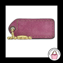 Load image into Gallery viewer, COACH Y2K VINTAGE Hang Tag 2" Pink Patent Leather &amp; Suede Bag Charm Keychain Fob

