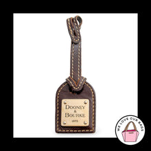 Load image into Gallery viewer, VINTAGE Y2K DOONEY &amp; BOURKE Gold Metal Brown Leather Bag Charm Hang Tag Fob
