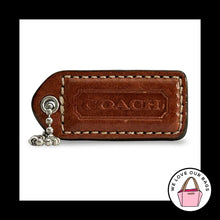 Load image into Gallery viewer, COACH Y2K VINTAGE Hang Tag 2" British Tan Brown Leather Bag Charm Keychain Fob
