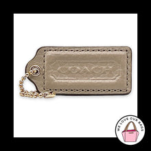 Load image into Gallery viewer, COACH HANG TAG 2.25 Taupe Putty Tan Texture Leather Bag Charm Keychain Fob Large
