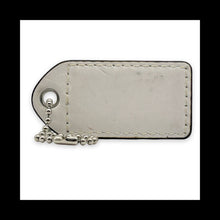 Load image into Gallery viewer, COACH Y2K VINTAGE Hang Tag 3" Yellow Polka Dot Bag Charm Keychain Fob Leather XL
