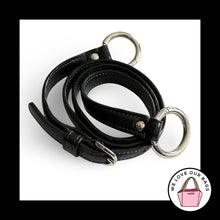 Load image into Gallery viewer, COACH BAG STRAP Black Smooth Leather Replacement Purse Shoulder Nickel
