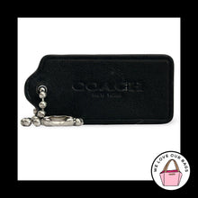 Load image into Gallery viewer, COACH HANG TAG 2.25" Black Oxblood Leather Bag Charm Keychain Fob New York Large
