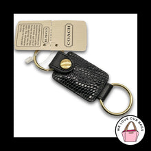 Load image into Gallery viewer, NEW VINTAGE COACH Black 100% Lizard Leather Snap Valet Keychain Bag Charm 4862
