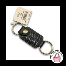 Load image into Gallery viewer, NEW VINTAGE COACH Black 100% Lizard Leather Snap Valet Keychain Bag Charm 4862
