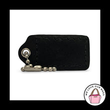 Load image into Gallery viewer, COACH HANG TAG 1.5" Black Patent Leather Nickel Bag Charm Keychain Fob Small
