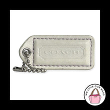 Load image into Gallery viewer, COACH Y2K VINTAGE Hang Tag 2" White Purple Leather Bag Charm Keychain Fob Medium
