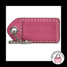 Load image into Gallery viewer, XL COACH Y2K VINTAGE Hang Tag 3" Pink Smooth Leather Bag Charm Keychain Fob
