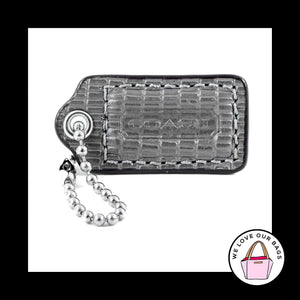 1.5" Small COACH Gray SNAKESKIN PYTHON Leather Fob Bag Charm Keychain Hang Tag