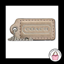 Load image into Gallery viewer, Limited Edition COACH HANG TAG 2" Beige Cream Leather Bag Charm Keychain Fob
