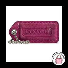 Load image into Gallery viewer, Soho COACH Y2K VINTAGE Hang Tag 2" Pink Suede Leather Bag Charm Keychain Fob
