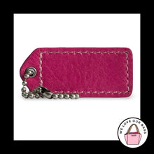 Load image into Gallery viewer, Soho COACH Y2K VINTAGE Hang Tag 2" Pink Suede Leather Bag Charm Keychain Fob
