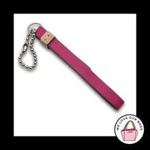 Load image into Gallery viewer, COACH TASSEL Double Loop Hang Tag Bag Charm Keychain Fob Pink Leather 4.5"
