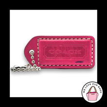 Load image into Gallery viewer, COACH Y2K VINTAGE Hang Tag Bag 2" Charm Keychain Fob Pink Leather Nickel Medium
