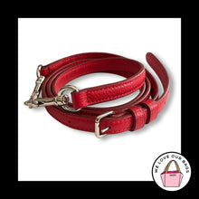 Load image into Gallery viewer, COACH BAG STRAP Red Leather Silver Nickel Replacement Purse Crossbody Shoulder
