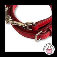 Load image into Gallery viewer, COACH BAG STRAP Red Leather Silver Nickel Replacement Purse Crossbody Shoulder
