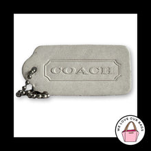 Load image into Gallery viewer, COACH VINTAGE DOUBLESIDED White Leather Hang Tag Bag Charm Keychain Fob 2.25"
