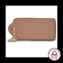 Load image into Gallery viewer, 2.25" COACH NEW YORK Chalk White &amp; Saddle Leather Fob Bag Charm Keychain HangTag
