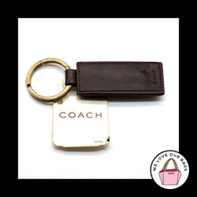 Load image into Gallery viewer, NWT Rare VINTAGE COACH Italy Mahogany Brown Leather Key Fob Bag Charm Keychain
