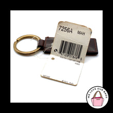 Load image into Gallery viewer, NWT Rare VINTAGE COACH Italy Mahogany Brown Leather Key Fob Bag Charm Keychain
