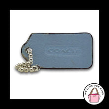 Load image into Gallery viewer, Limited Ed COACH LEGACY Hang Tag Bag Charm Keychain Periwinkle Blue Leather 1.5"
