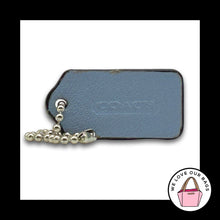 Load image into Gallery viewer, Limited Ed COACH LEGACY Hang Tag Bag Charm Keychain Periwinkle Blue Leather 1.5"
