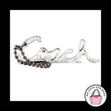 Load image into Gallery viewer, COACH POPPY SCRIPT HangTag Glitter Acrylic Plastic Bag Charm Keychain Fob Nickel
