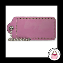 Load image into Gallery viewer, COACH HANG TAG 2.5" Pink &amp; Purple Patent Leather Bag Charm Keychain Fob Large
