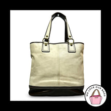 Load image into Gallery viewer, Rare $658 COACH GIGI 65th Anniversary Leather Spectator Tote Legacy Stripe 11569
