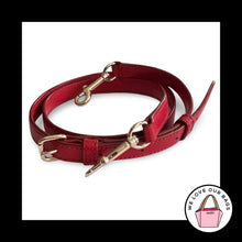 Load image into Gallery viewer, COACH BAG STRAP Red Pebbled Leather Gold Replacement Purse Crossbody Shoulder
