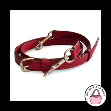 Load image into Gallery viewer, COACH BAG STRAP Red Pebbled Leather Gold Replacement Purse Crossbody Shoulder
