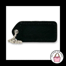 Load image into Gallery viewer, COACH Y2K VINTAGE Hang Tag 2" Dark Brown &amp; Black Leather Bag Charm Keychain Fob
