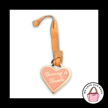 Load image into Gallery viewer, VINTAGE Y2K DOONEY &amp; BOURKE Bag Charm Hang Tag Pink Heart Tan Blue Leather Fob
